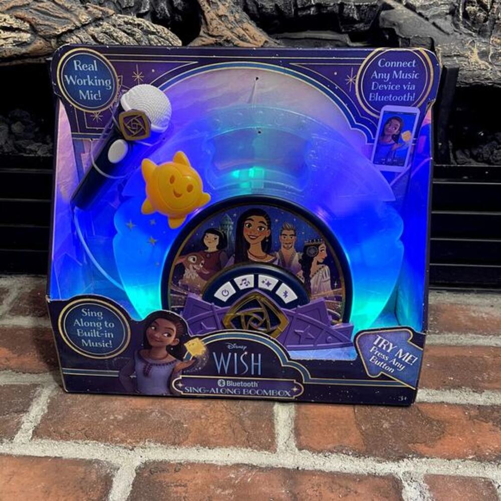 Disney Wish Sing Along Bluetooth Boombox Portable Stereo Light Show Music Player